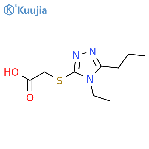 Acetic acid, [(4-ethyl-5-propyl-4H-1,2,4-triazol-3-yl)thio]- (9CI) structure