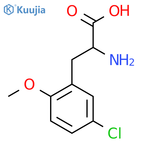 2-amino-3-(5-chloro-2-methoxyphenyl)propanoic acid structure