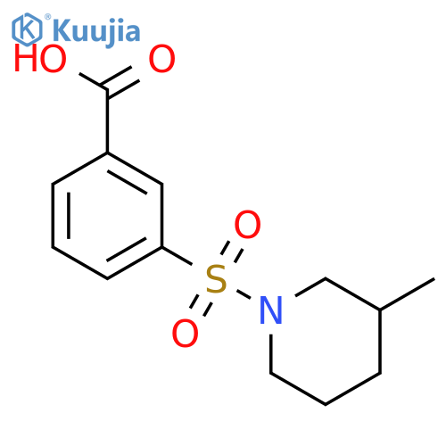 3-(3-Methylpiperidin-1-yl)sulfonylbenzoic Acid structure