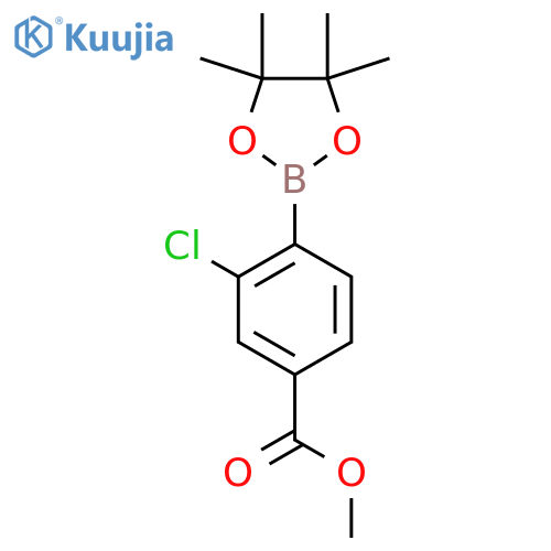 methyl 3-chloro-4-(tetramethyl-1,3,2-dioxaborolan-2-yl)benzoate structure