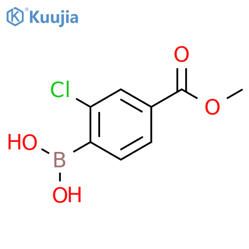 2-chloro-4-(methoxycarbonyl)phenyl boronic acid structure