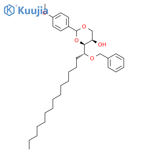 (4S,5R)-4-((R)-1-(benzyloxy)pentadecyl)-2-(4-methoxyphenyl)-1,3-dioxan-5-ol structure