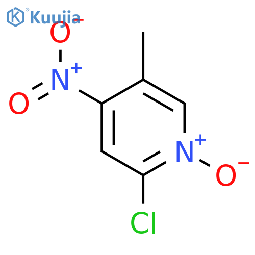 2-chloro-5-methyl-4-nitropyridin-1-ium-1-olate structure