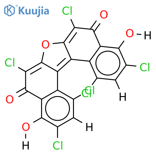 1,3,6,8,11,13-hexachloro-4,10-dihydroxy-5,9-dihydrodinaphthofuran-5,9-dione structure