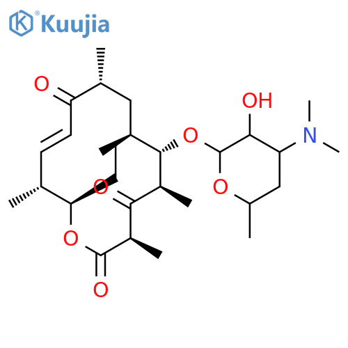 Erythromycin,3-de[(2,6-dideoxy-3-C-methyl-3-O-methyl-a-L-ribo-hexopyranosyl)oxy]-10,11-didehydro-10-demethyl-6,11,12-trideoxy-3-oxo-,(10E)- structure