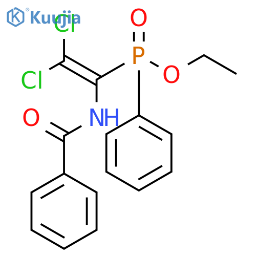 ethyl 2,2-dichloro-1-(phenylformamido)ethenyl(phenyl)phosphinate structure