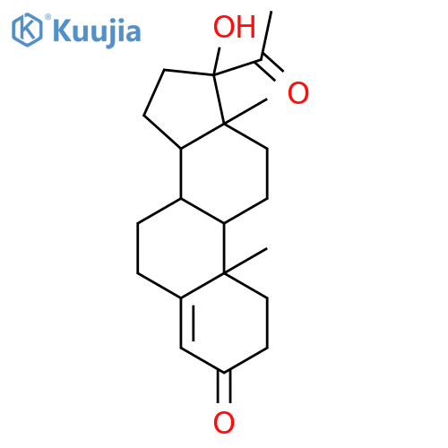 17b-Hydroxyprogesterone structure