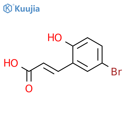 3-(5-bromo-2-hydroxyphenyl)prop-2-enoic acid structure