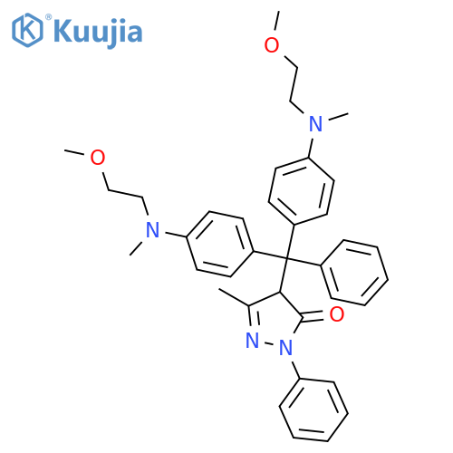 3H-Pyrazol-3-one,4-[bis[4-[(2-methoxyethyl)methylamino]phenyl]phenylmethyl]-2,4-dihydro-5-methyl-2-phenyl- structure