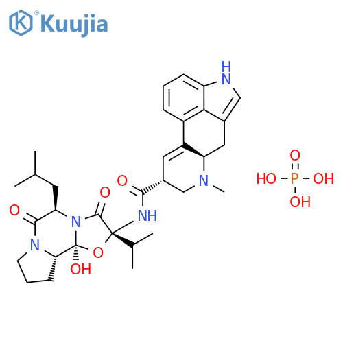 12-Hydroxy-5alpha-isobutyl-2-isopropylergotaman-3,6,18-trionephosphate structure