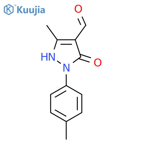 5-Hydroxy-3-methyl-1-(4-methylphenyl)-1H-pyrazole-4-carbaldehyde structure