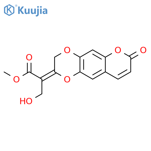 Methyl (2E)-3-hydroxy-2-(7-oxopyrano[2,3-g][1,4]benzodioxin-2-ylidene)propanoate structure