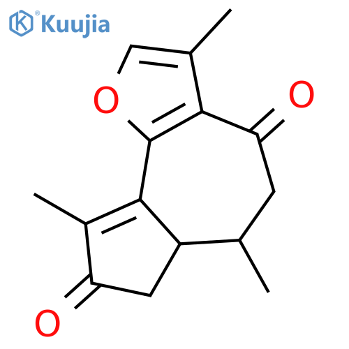 3,6,9-trimethyl-5,6,6a,7-tetrahydroazuleno[4,5-b]furan-4,8-dione structure