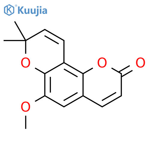 2H,8H-Benzo[1,2-b:3,4-b']dipyran-2-one,6-methoxy-8,8-dimethyl- structure