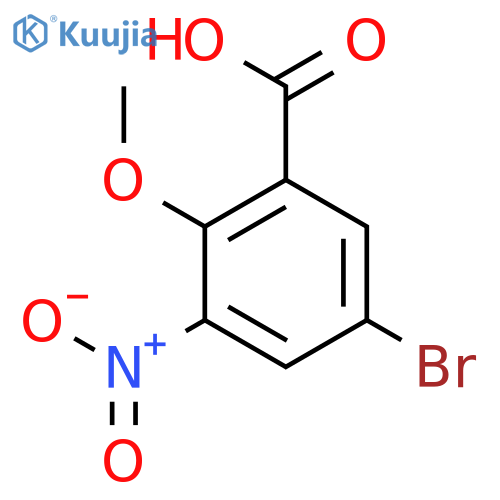 5-Bromo-2-methoxy-3-nitrobenzoic acid structure