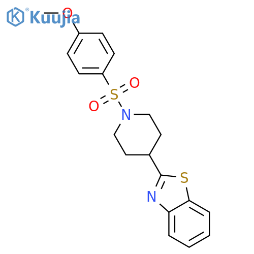 2-{1-(4-Methoxyphenyl)sulfonyl-4-piperidinyl}-1,3-benzothiazole structure