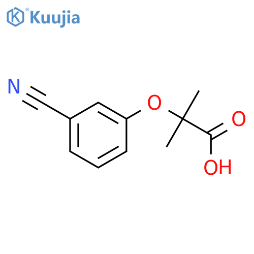 Propanoic acid, 2-(3-cyanophenoxy)-2-methyl- structure