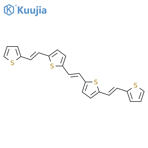 Thiophene, 2,2'-(1,2-ethenediyl)bis[5-[2-(2-thienyl)ethenyl]- structure