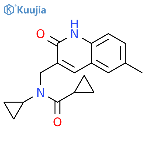 Cyclopropanecarboxamide, n-cyclopropyl-n-[(1,2-dihydro-6-methyl-2-oxo-3-quinolinyl)methyl]-(9ci) structure