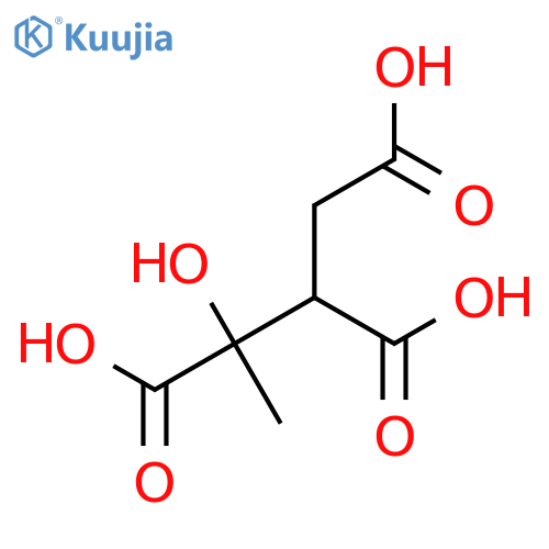 3-Hydroxybutane-1,2,3-tricarboxylic acid structure