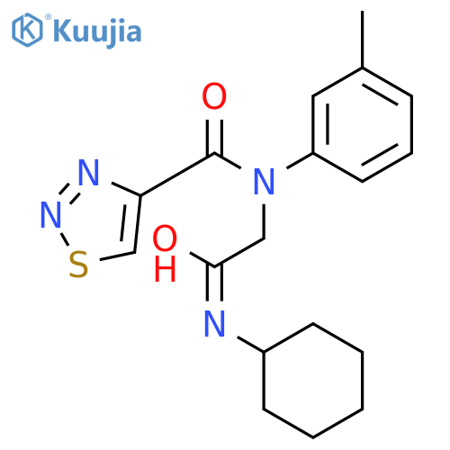 1,2,3-Thiadiazole-4-carboxamide,N-[2-(cyclohexylamino)-2-oxoethyl]-N-(3-methylphenyl)-(9CI) structure