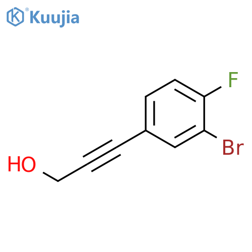 3-(3-bromo-4-fluorophenyl)prop-2-yn-1-ol structure