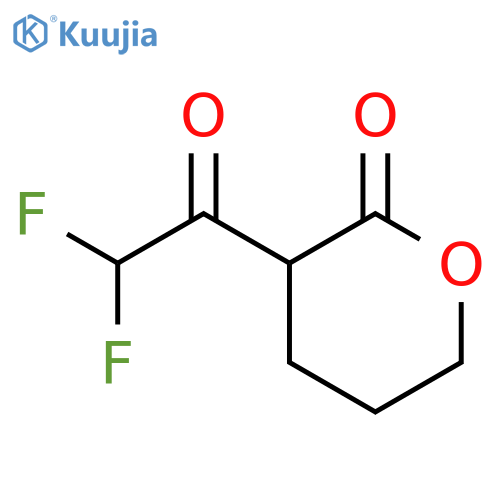 3-(2,2-Difluoroacetyl)tetrahydro-2H-pyran-2-one structure