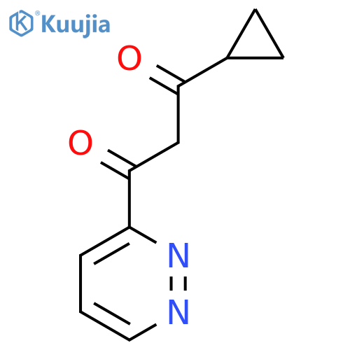 1,3-Propanedione, 1-cyclopropyl-3-(3-pyridazinyl)- structure