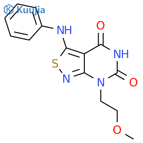 Isothiazolo[3,4-d]pyrimidine-4,6(5H,7H)-dione,7-(2-methoxyethyl)-3-(phenylamino)- structure