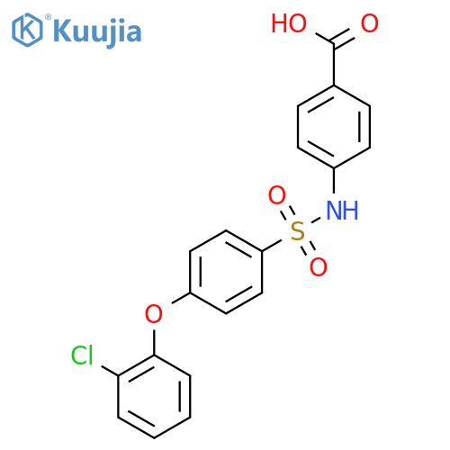 4-4-(2-chlorophenoxy)benzenesulfonamidobenzoic acid structure