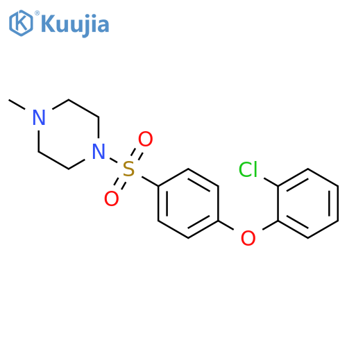 1-4-(2-chlorophenoxy)benzenesulfonyl-4-methylpiperazine structure