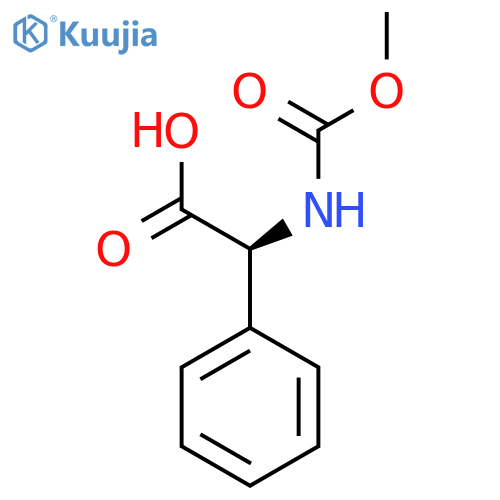(s)-2-((Methoxycarbonyl)amino)-2-phenylacetic acid structure