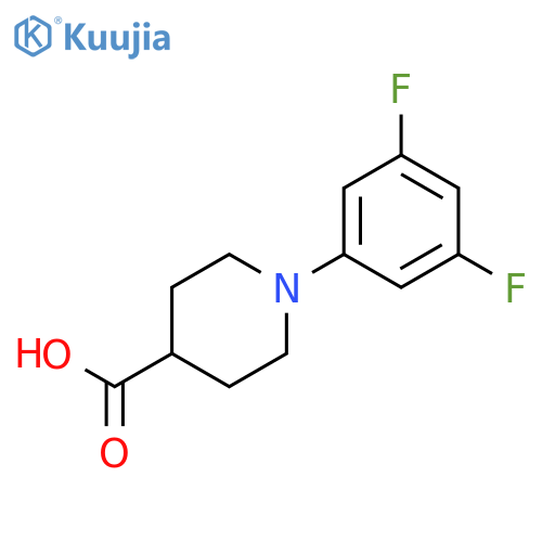 4-Piperidinecarboxylic acid, 1-(3,5-difluorophenyl)- structure