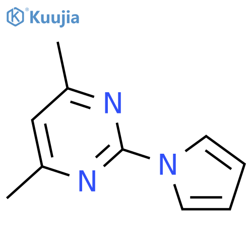Pyrimidine, 4,6-dimethyl-2-(1H-pyrrol-1-yl)- structure