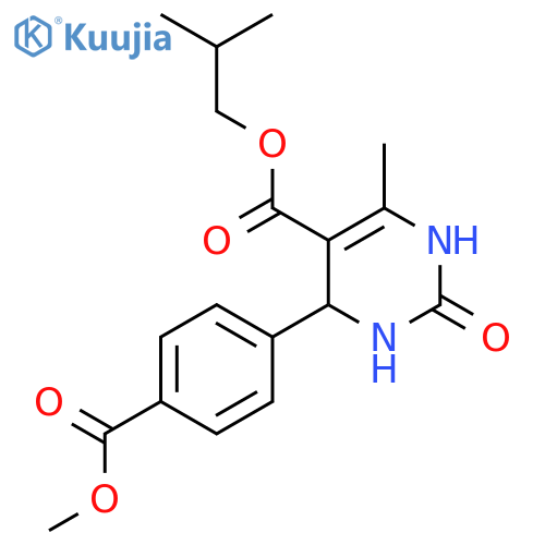 2-methylpropyl 4-4-(methoxycarbonyl)phenyl-6-methyl-2-oxo-1,2,3,4-tetrahydropyrimidine-5-carboxylate structure
