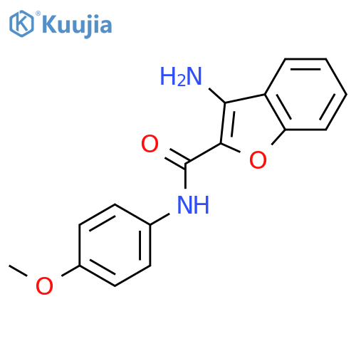 3-amino-N-(4-methoxyphenyl)-1-benzofuran-2-carboxamide structure