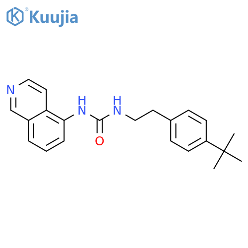 Urea, N-[2-[4-(1,1-dimethylethyl)phenyl]ethyl]-N'-5-isoquinolinyl- structure