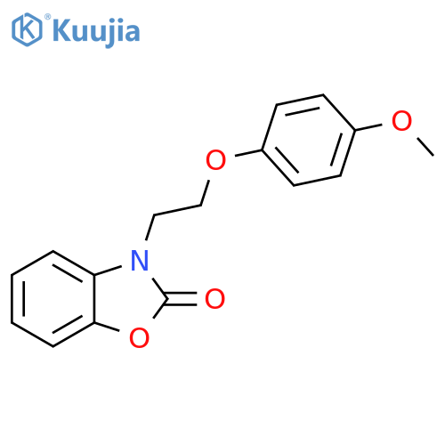 3-2-(4-methoxyphenoxy)ethyl-2,3-dihydro-1,3-benzoxazol-2-one structure
