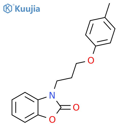 3-3-(4-methylphenoxy)propyl-2,3-dihydro-1,3-benzoxazol-2-one structure