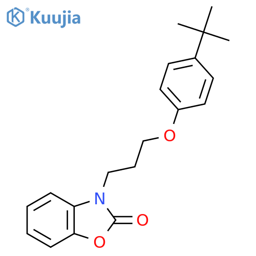 3-[3-(4-tert-butylphenoxy)propyl]-2,3-dihydro-1,3-benzoxazol-2-one structure