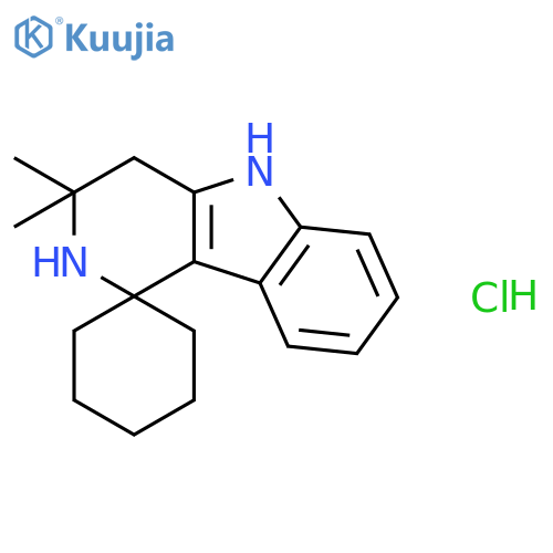 3',3'-dimethyl-2',3',4',5'-tetrahydrospiro[cyclohexane-1,1'-pyrido[4,3-b]indole] hydrochloride structure