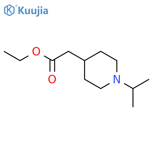 4-Piperidineacetic acid, 1-(1-methylethyl)-, ethyl ester structure