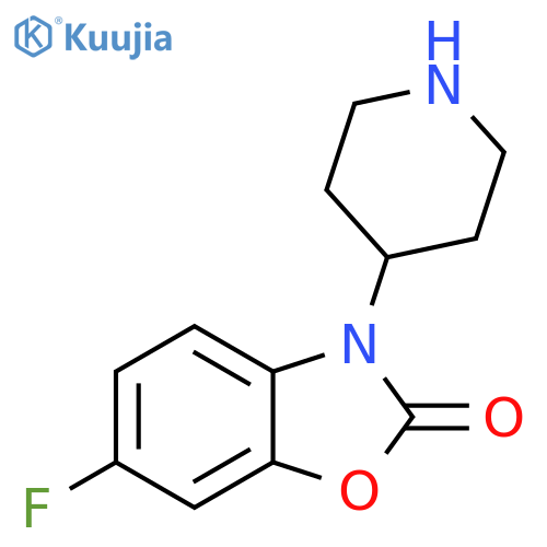 6-Fluoro-3-(piperidin-4-yl)benzo[d]oxazol-2(3h)-one hydrochloride structure