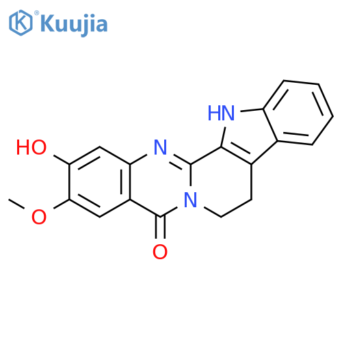 2-hydroxy-3-methoxy-8,13-dihydro-7H-indolo[2',3':3,4]pyrido[2,1-b]quinazolin-5-one structure