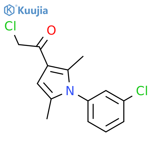 2-Chloro-1-1-(3-chlorophenyl)-2,5-dimethyl-1H-pyrrol-3-ylethan-1-one structure