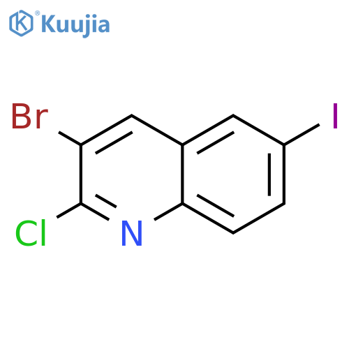 QUINOLINE, 3-BROMO-2-CHLORO-6-IODO- structure