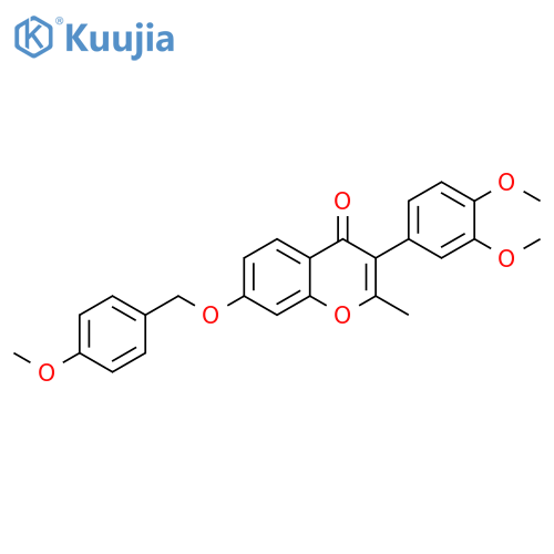 3-(3,4-dimethoxyphenyl)-7-[(4-methoxyphenyl)methoxy]-2-methylchromen-4-one structure