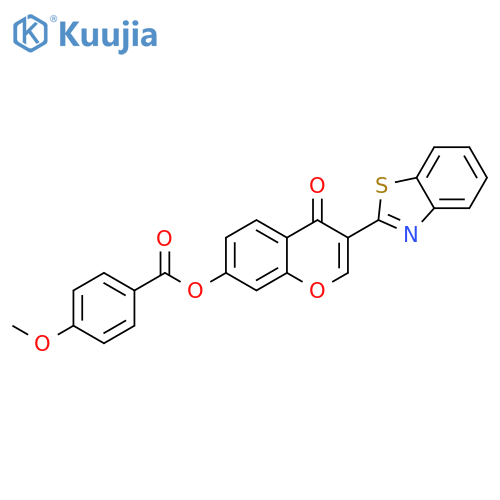 3-(1,3-benzothiazol-2-yl)-4-oxo-4H-chromen-7-yl 4-methoxybenzoate structure