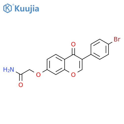 2-{3-(4-bromophenyl)-4-oxo-4H-chromen-7-yloxy}acetamide structure