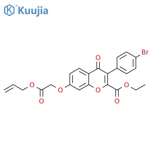 ethyl 3-(4-bromophenyl)-4-oxo-7-2-oxo-2-(prop-2-en-1-yloxy)ethoxy-4H-chromene-2-carboxylate structure